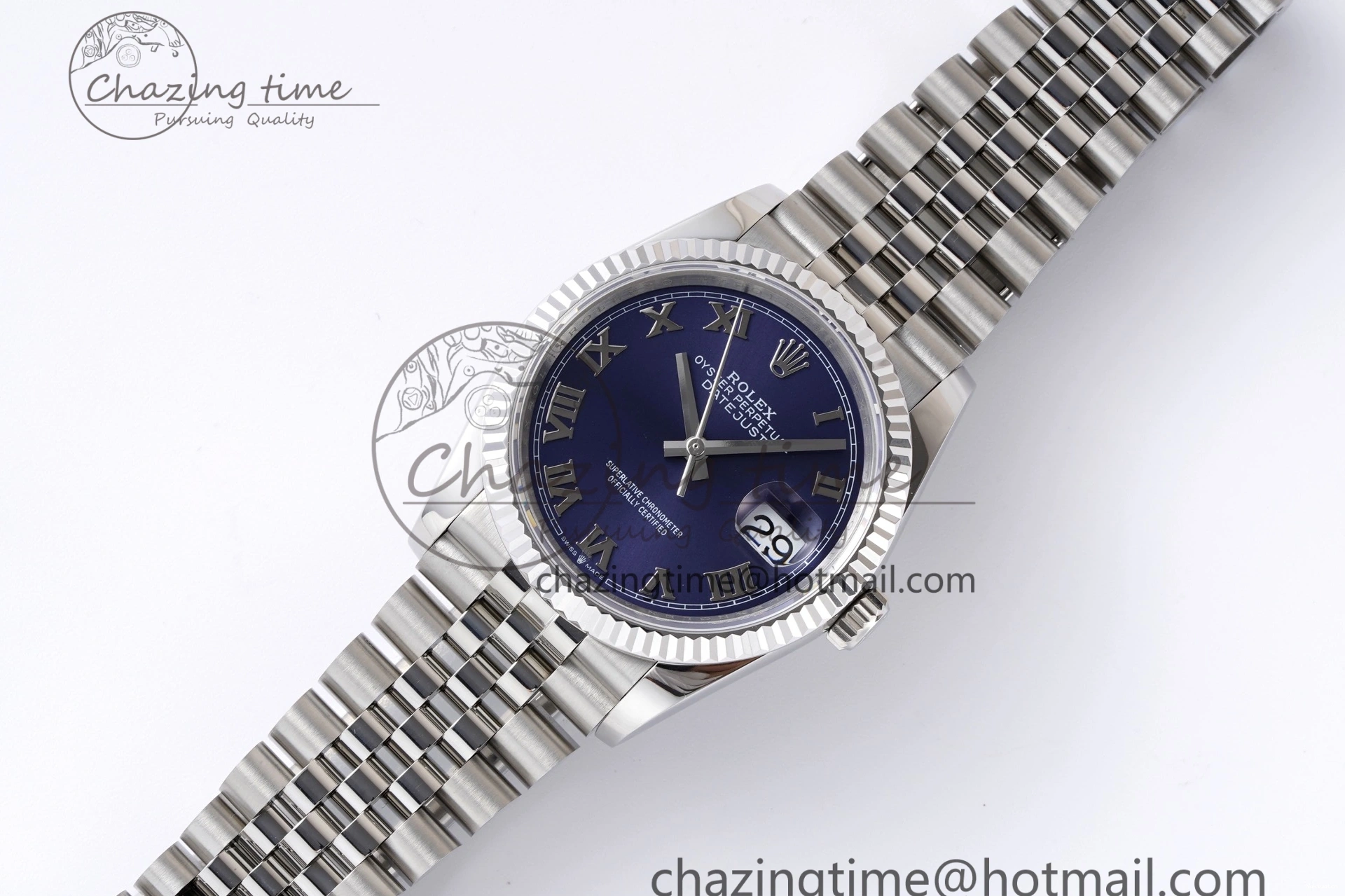 Steel Dial JDF on 904L DateJust 36 Markers V2 SS Bracelet Blue Jubilee 126234 Roman 1230